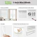 DEZ FURNISHINGS Cordless 1" Mini Blind with Flexible Slats, 36" W x 48" H, Pearl White
