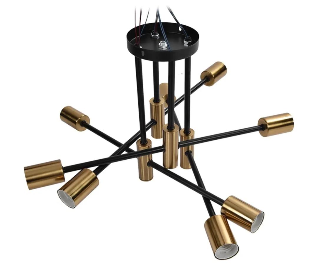 Dan&Dre Modern 8 Light Chandelier Ceiling Light for Dining Room Living Room Kitchen Restaurant Compatible with E27 Bulbs 110-220V