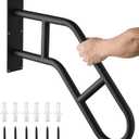 Hand Rails for Outdoor Steps,Hand Rails for Elderly, Porch Railing & Deck Hand Rail Wall Mount Stair Hand Grab Bars, U-Shape Safety Handle for Garage, Porch, Garden -1 Pack