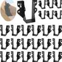 24 Pcs 2x4 Joist Hanger, Black Powder-Coated for Rafter Hurricane Ties Joist Hangers, Tie Brackets for Floor Deck and Ceiling Trusses