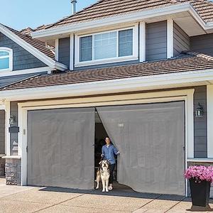 Magnetic Garage Door Screen 16x7 ft and All Other Sizes - Garage Screen Doors for 2 car Garage Pull Down mesh with Magnet - Easy Installation Bug-Proof Zone for Home Owners