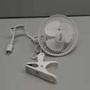 Comfort Zone Portable Clip on Fan with Fully Adjustable Tilt, Electric, 6 inch, Quiet, Indoor, 2 Speed, Mini Desk Fan, Table Fan, Airflow 6.53 ft/sec, Ideal for Home, Bedroom, Dorm & Office, CZ6C (White)