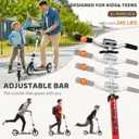 WAYPLUS KS1 Kick Scooter for Ages 6+,Kid, Teens & Adults. Max Load 240 LBS. Foldable, Lightweight, 8IN Big Wheels for Kids, Teen and Adults, 4 Adjustable Levels. Bearing ABEC9 FED Fitness
