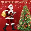 JONRRYIN Santa Claus Costume for Men, 15Pcs Deluxe Santa Claus Outfit Adults Men Set Professional Christmas Clause Suit Adult (XXXL)