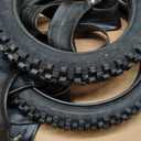 Rear 90/100-14 3.00-14 Front 70/100-17 2.75-17 Tire and Inner Tube for 110cc 125cc KLX125 KLX140 KX85 TTR125 RM80 TaoTao DB17 Apollo RFZX18 Coolster Dirt Pit Bike Off Road Motocross Heavy Duty