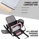 Carriers Soft-Sided Pet Carrier Pink for Medium Large Cats Dogs Undertake 35Lbs,Ventilated Mesh Windows,Top Load Cat Carrier with Airline Approved(X-Large,Pink)