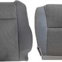 Priprilod Gray Cloth Driver Side Bottom Replacement Seat Cover & Top Lean Back Compatible with Toyota Tacoma 2009 2010 2011 2012 2013 2014 2015