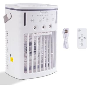 Small Portable Air Conditioners, Mini Ac Unit with 1000ML Water Tank, 3 Spray Ports, 3 Wind Speeds, 3 Timers, 7 Kinds of Colorful Lights, Cooling Fans for Bedroom Camping Car