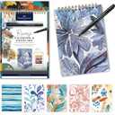 Faber-Castell Reverse Coloring Book & Doodling: Neutrals - Reverse Coloring Book for Adults, Adult Coloring Books for Anxiety and Relaxation