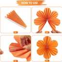 SUNBEAUTY 9 Pcs Hot Pink and Orange Paper Flowers Decorations for Wall, Spring Summer Vibrant Decorations for Wall Rock Party Girl Groovy Birthday Baby Shower Wedding Bachelorette Room Hanging Decor