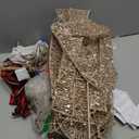 48 Inch 2.5D Gold Lighted Christmas Deer Decorations 3-Piece Outdoor Holiday Decorations Reindeer Set with 145 Warm White LEDs, Large Yard Display for Garden, Storefront