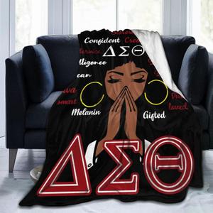 Sorority Gifts Blanket Throw Flannel Lightweight Comfortable Warm Paraphernalia Blankets for Women Girls (60"x 50")