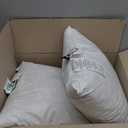 20x20 Decorative Throw Pillow Inserts-Down Feather Pillow Inserts-Square-Cotton Fabric-Set of 2-White.