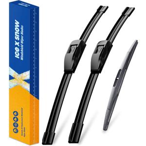 3 Wipers 26"/16"/12" Windshield Wiper Blades Replacement for Subaru Crosstrek 2017-2013 XV Crosstrek 2015-2013 Impreza 2016-2012 Nissan Murano 2016-2009 Automotive Replacement Windshield Wiper Blades