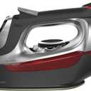 Steam Iron for Clothes with 8 Retractable Cord, 1700 Watts, 3-Way Auto Shutoff, 400+ Holes, Professional Grade, Electronic Temperature Control, Titanium Infused Ceramic Soleplate (DISCONTINUED)
