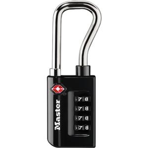 Master Lock Padlock, Set Your Own Combination TSA Accepted Luggage Lock, 1-5/16 in. Wide, 4696D, Black