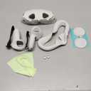 Silicone Cover Set Compatible with Meta Quest 3S Accessories, VR Protector Face Cover, Controller Grips, Front Shell Headset Cover and Lens Protective Cover, Not Fit Quest 3 (White)