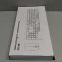 Wireless Keyboard and Mouse Combo, Full Size Silent Ergonomic Keyboard and Mouse, Long Battery Life, Optical Mouse, 2.4G Lag-Free Cordless Mice Keyboard for Computer, Mac, Laptop, PC, Windows(White)