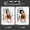 Koonmi 48x32 LED Bathroom Mirror, Shatterproof Mirror with Light