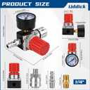 Air Compressor Pressure Regulator 1/4 "Pneumatic Expansion Valve, Pressure Control Valve With 180psi 12bar Connection (Three-way valve)