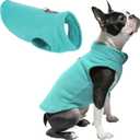 Gooby - Fleece Vest, Small Dog Pullover Fleece Jacket with Leash Ring, Turquoise, Large (Large (Around 18-lb))