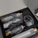 5 in 1 Blow Dryer Brush, Upgrade Hair Dryer Brush Air Curler Air Curling Wrap Styler, Detachable Hot Air Brush Negative Ion Curling Brush Iron, Hair Styling Tools for Drying Curling Straightening (White Gold)