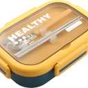 Stainless Steel Lunch Box, 2 Compartment Bento Box for Adults, Easy to Clean, Leak-Proof Design, Food Storage Container with Tableware for Family, Work, Picnics and Travel(800ml, Blue)