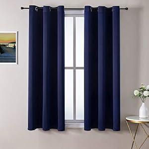 ChrisDowa Blackout Curtains for Bedroom and Living Room 50 Inches Long