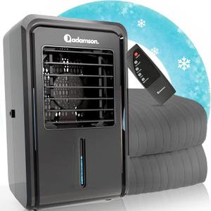 Adamson B10 Bed Cooling System - Twin 75 L x 39 W - New - 100% Cotton Mattress Cooling Bed Pad for Night Sweats - Water Bed Cooler Ideal for Hot Sleepers - Improved Mattress Cooling System, Black