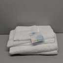California Design Den 6 Piece Everyday Towel Set - 2 Bath Towels for Bathroom, 2 Hand Towels and 2 Washcloths - 100% Cotton, Soft, Quick-Dry & Absorbent Towels for Bathroom, Spa, Gym & Kitchen - White