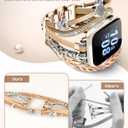 Compatible With Apple Watch 44mm Women, Boho Bracelets for Apple Watch Band 46mm 45mm 49mm, Jewelry Multilayer Wrap Leather Strap for iWatch Series Ultra3 11 10 9 8 7 6 5 4 3 2 1 SE