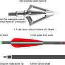 20 inch Carbon Crossbow Bolts with Crossbow Broadheads and Lighted Nocks, 6 Pack Hunting Carbon Crossbow Arrows for Archery Practice and Hunting