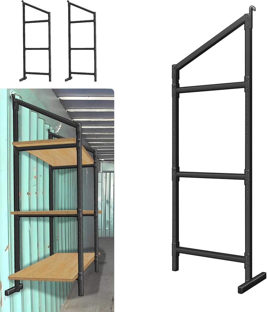 3 Pack Shipping Container Shelves Bracket with 60"(H) X 24"(W)
