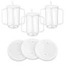 Sliner Adult Sippy Cups for Elderly, 12 oz Plastic Spill Proof Cups with 2 Handles Straw and Lid for Adults Hospital Disabled Dysphagia Patients