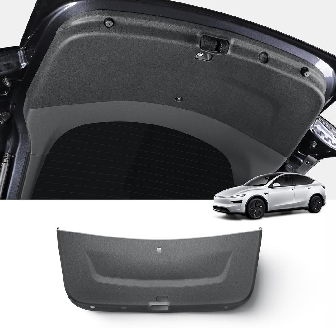 LUCKEASY Trunk Tailgate Mat for 2026 2025 Tesla Model Y Juniper 5 Seater Rear Door Back Protective Mat Cargo Protector Mat TPE Protector Pad All-Weather