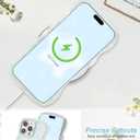 Aitipy for iPhone 16 Pro Case, Wavy Frame Cute Ribbon Bowknot Pattern Aesthetic Transparent Back Soft TPU Shockproof Phone Case for Women Girls, Blue