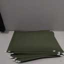 Blue Summit Supplies 50 Legal Size Hanging File Folders, 1/5 Cut Adjustable Tabs, 5 Tab Locations, Designed for Legal and Law Office File Organization, Standard Green, 50 Pack, Legal Size