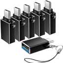 BaseNew USBC to USB Adapter 3 Pack,USB to USB C Adapter,C Male to A Female OTG Converter,USBC Adapters for iPhone 15, MacBook, iPad, Samsung S24 S23 S22, Black
