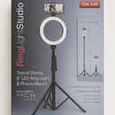 On Air 8" Ring Light Studio Pro Light; Tripod & Phone Mount Set