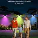 Fence Lights Solar Powered Outdoor Waterproof 3 Sided Wall LED Landscaping for Yard, Deck, Patio, Rail, Garage, Pool, Balcony, Energy Efficient Warm White Safety (Multicolor, 3Sides-6Pack Light)