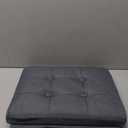Storage Ottoman Cube, Folding Footstool Rest with Thicker Foam Padded Seat. Liner Ottoman with Storage Bench or Living Room, Bedroom, Home Office, Coffee Table. 17x13x13in, Gray Green