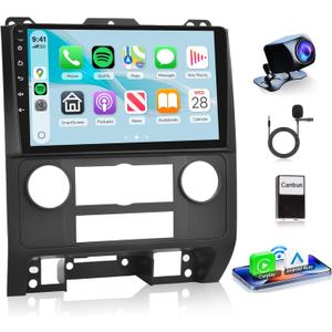 Rimoody 4Core 2G+64G Android 13 Car Radio Wireless Carplay for Ford Escape 2007-2012/Mazda Tribute 2007-2012, Car Stereo Android auto 9 Inch Touch Screen GPS Navigation WiFi EQ Bluetooth Backup Camera