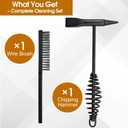 Chipping Hammer and Wire Brush Set  10.6 in Heavy Duty Welding Hammer with Spring Handle and Steel Bristle Brush, Welding Tools and Accessories for Weld Slag Removal