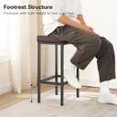 HOOBRO Bar Chairs, Set of 3 Counter Height Saddle Stools with Curved Surface, 24.8 Inches, 2.4" Thick Upholstery, for Kitchen and Dining Room, Brown and Black BC10BYP301, 24.8" H x 16.5" W x 11.8" D