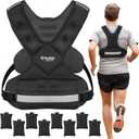 Aduro Sport Adjustable Weighted Vest Workout Equipment, 26lbs-46lbs Body Weight Vest for Men, Women, Kids, Black