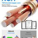 MRGLAS 3.2A USB C Charger Cable, [4-Pack,10+6.6+3.3+1.6FT] USB A to USB C Right Angle Gold-Plated Type C Charger Fast Charge Durable Braided Cord for iPhone 17 16 15 Samsung S10 Note 10 S21 LG-Purple