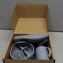 LITTLE RAWR Silicone Baby Feeding Set 14 Pcs,Baby Led Weaning Supplies, Baby Spoons Suction Bowl Divided Plate Bib Cup Finger Brush,First Stage Solid Food Eating Utensils - 6+ Months(Blue Gray)