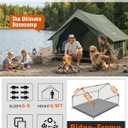 KingCamp Camping Tent with Floor 6-8 Person, Canvas Hot Tent with Stove Jack, Waterproof & Windproof Cabin Tent for Family Camping & Outdoor Parties