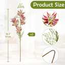 Hollyone 3Pcs Pink Artificial Flowers Silk 26.3" Fake Protea Flower with Long Stem Faux Flowers Arrangement Branch with 6 Heads for DIY Wedding Party Centerpiece Floral Bouquets Table Home Decor