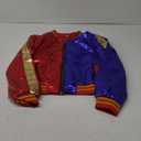 Cosplay Jacket for the Film Character Costumes Coat with Zipper of Adults Tops Red and Blue L